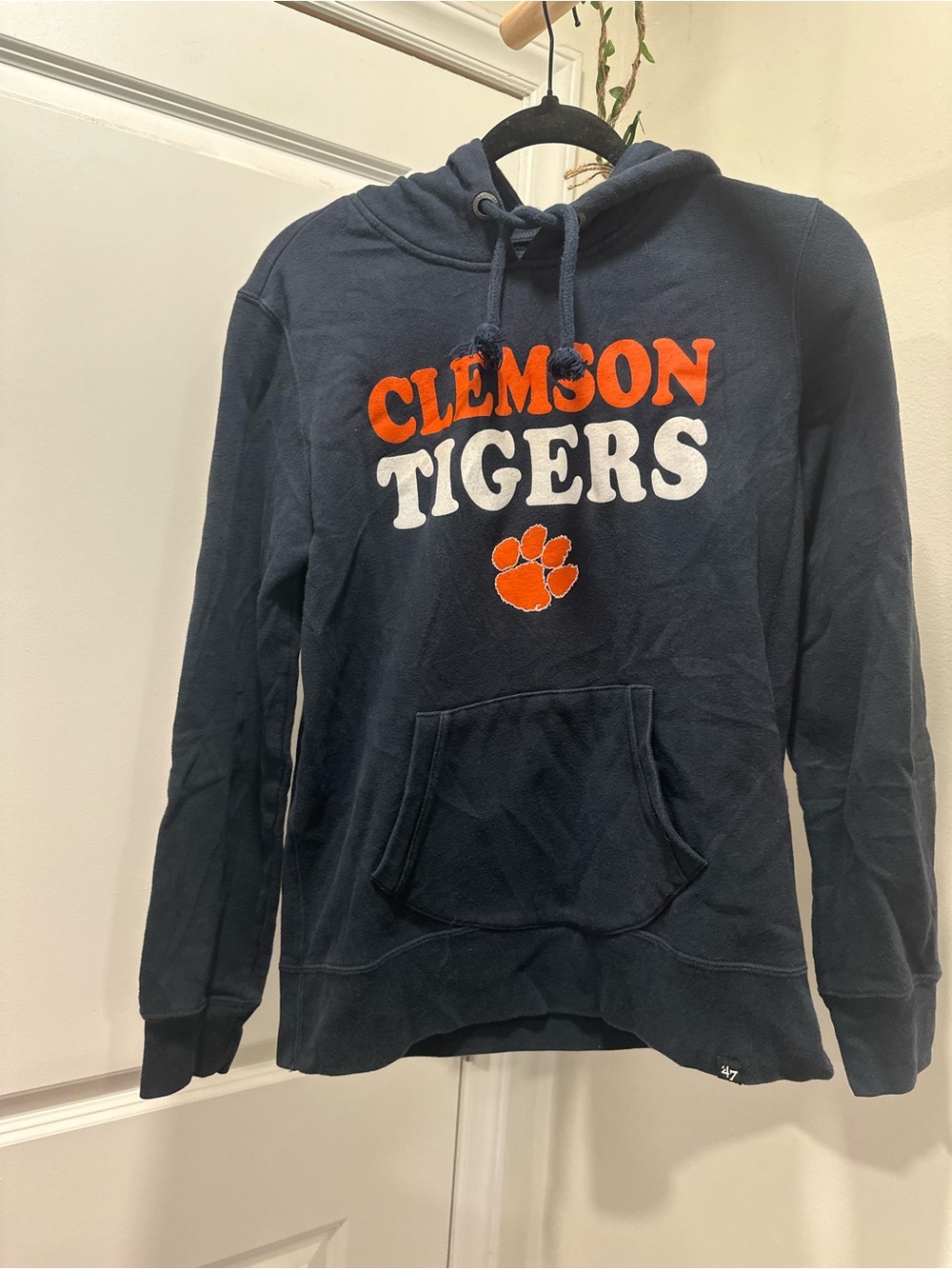 47 Clemson Tigers Navy, Orange & White Crewneck Hoodie